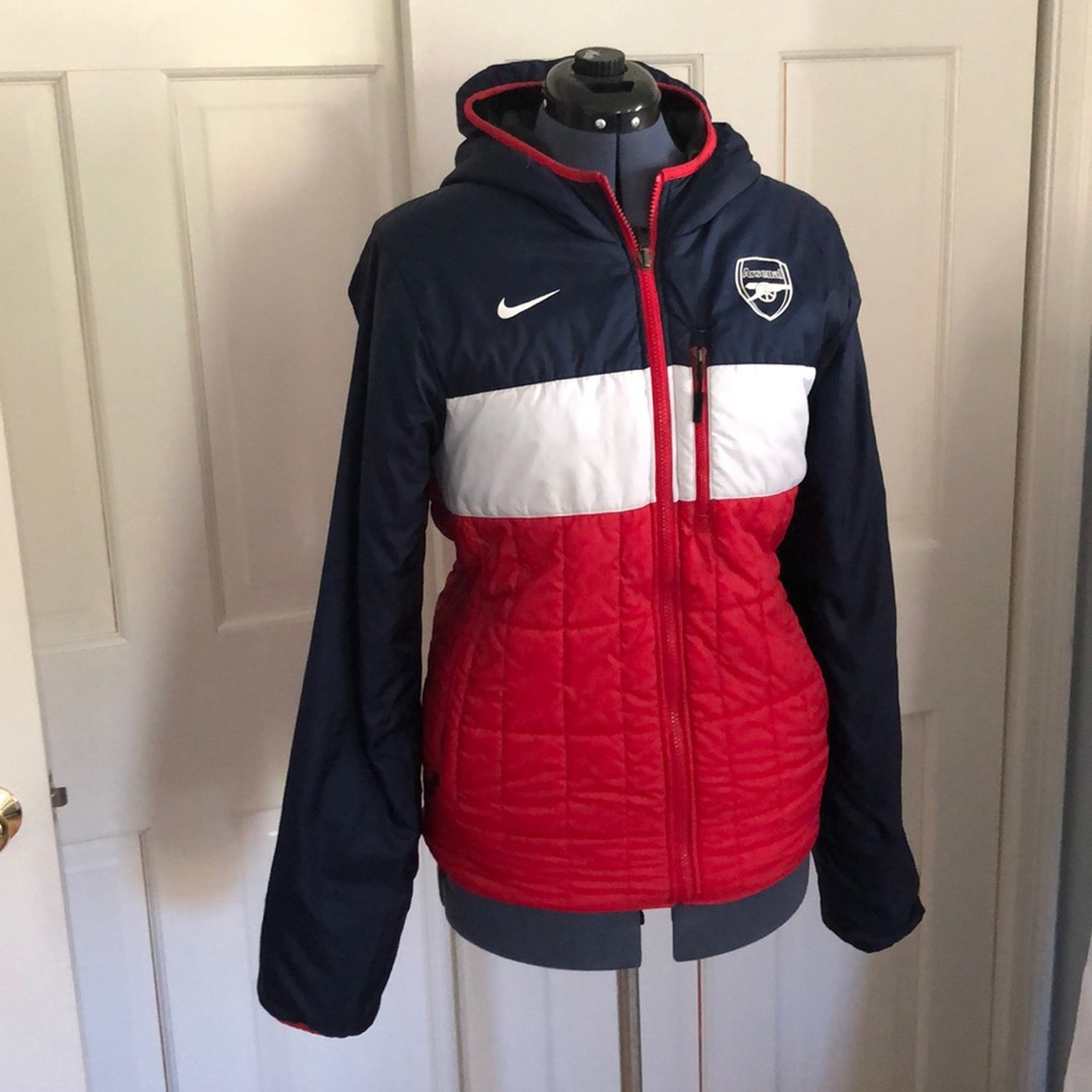 Nike Arsenal soccer down coat, reversible